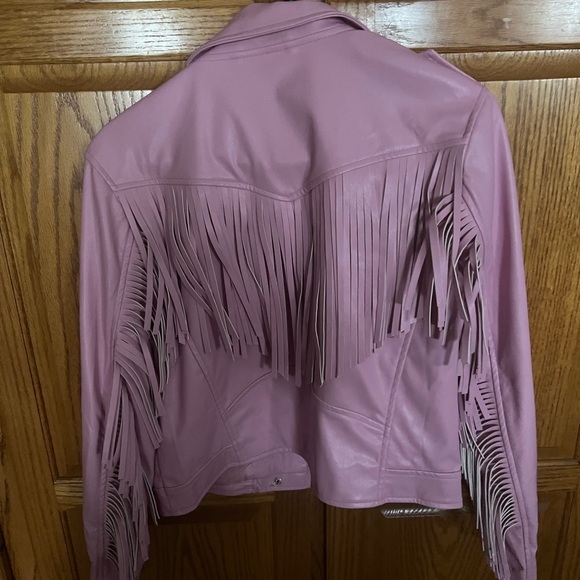 Buddy Love size small pink fringe vegan leather Francesca - Picture 2 of 3